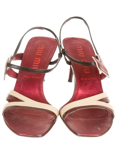 miu miu tan sandals|Miu Miu Sandals .